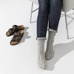 Birkenstock Cotton Twist Light Gray 10 Birkenstock Cotton Twist Light Gray -Sandal Stride Sales 1002446 f closeup f