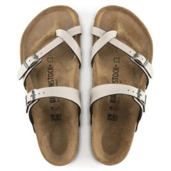 Birkenstock Mayari Birko-Flor Pull Up Stone -Sandal Stride Sales 1005056 top