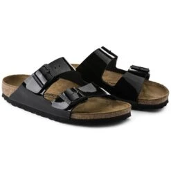 Birkenstock Arizona Birko-Flor Patent -Sandal Stride Sales 1005292 pair