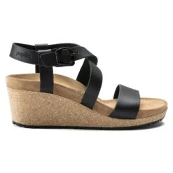 Sibyl Ring-Buckle Natural Leather Black -Sandal Stride Sales 1018677 side