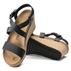 Sibyl Ring-Buckle Natural Leather Black -Sandal Stride Sales 1018677 sole