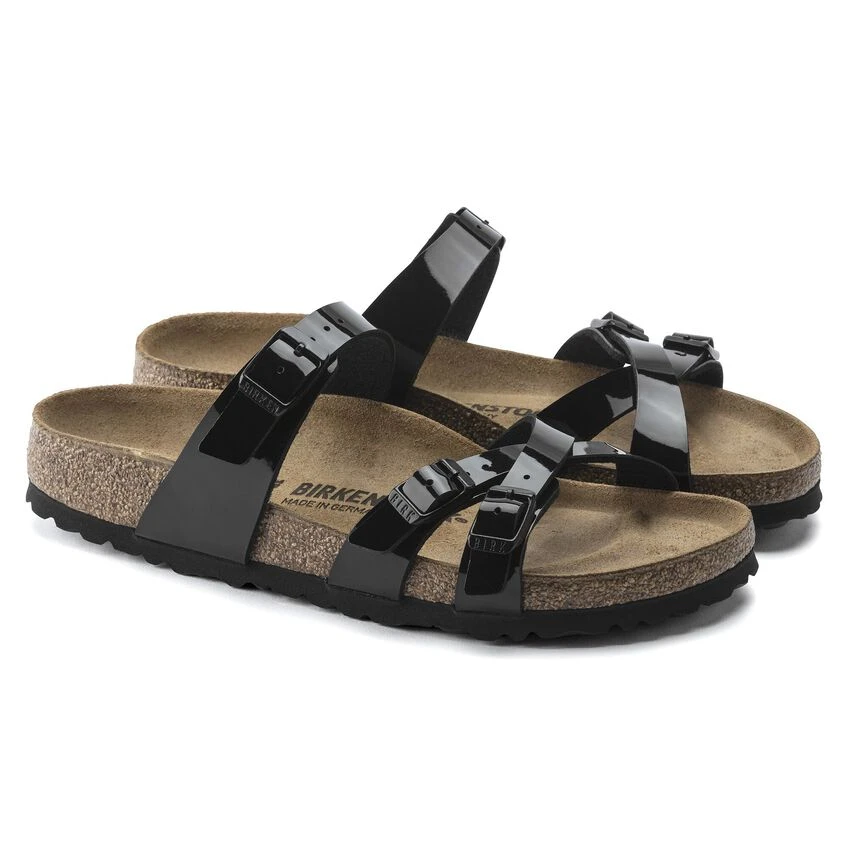 Birkenstock Franca Birko-Flor Patent Patent Black 7 Birkenstock Franca Birko-Flor Patent Patent Black - Image 7