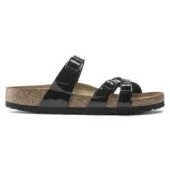 Birkenstock Franca Birko-Flor Patent Patent Black 16 Birkenstock Franca Birko-Flor Patent Patent Black -Sandal Stride Sales 1020177 side