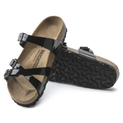 Birkenstock Franca Birko-Flor Patent Patent Black 13 Birkenstock Franca Birko-Flor Patent Patent Black -Sandal Stride Sales 1020177 sole