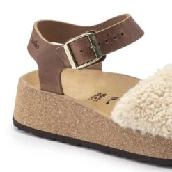 Glenda Natural Leather/Shearling -Sandal Stride Sales 1020217 detail 1