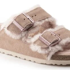 Birkenstock Arizona Shearling Suede Leather -Sandal Stride Sales 1020389 detail 1