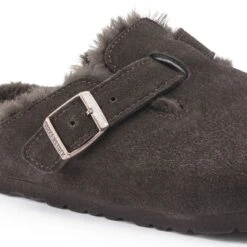 Birkenstock Boston Shearling Suede Leather -Sandal Stride Sales 1020529 detail 1