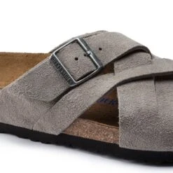 Birkenstock Lugano Suede Leather -Sandal Stride Sales 1020932 detail 1