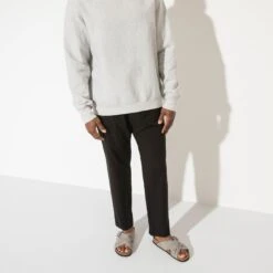 Birkenstock Lugano Suede Leather -Sandal Stride Sales 1020932 f look m