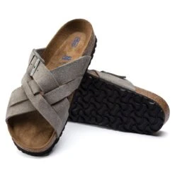Birkenstock Lugano Suede Leather -Sandal Stride Sales 1020932 sole