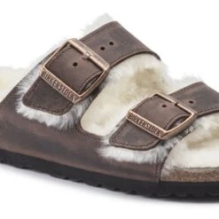 Birkenstock Arizona Shearling Oiled Leather -Sandal Stride Sales 1021049 detail 1