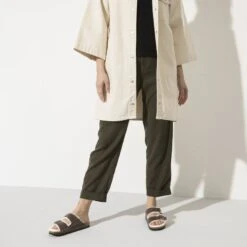 Birkenstock Arizona Shearling Oiled Leather -Sandal Stride Sales 1021049 f look f