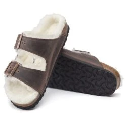 Birkenstock Arizona Shearling Oiled Leather -Sandal Stride Sales 1021049 sole