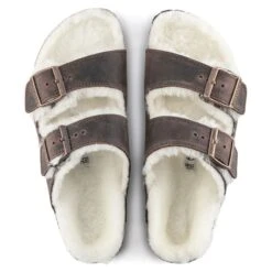 Birkenstock Arizona Shearling Oiled Leather -Sandal Stride Sales 1021049 top