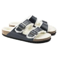 Birkenstock Arizona Shearling Oiled Leather -Sandal Stride Sales 1021063 pair