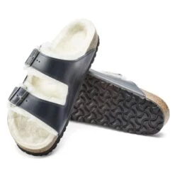 Birkenstock Arizona Shearling Oiled Leather -Sandal Stride Sales 1021063 sole