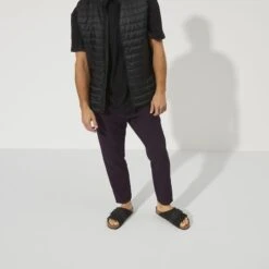 Birkenstock Kyoto Nubuck/Suede Leather -Sandal Stride Sales 1022350 f look m