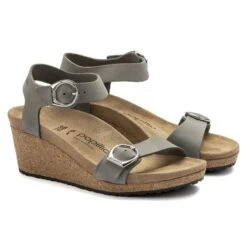 Soley Ring-Buckle Nubuck Leather -Sandal Stride Sales 1022835 pair