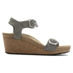 Soley Ring-Buckle Nubuck Leather -Sandal Stride Sales 1022835 side