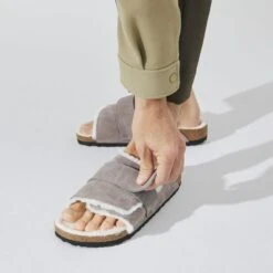 Birkenstock Kyoto Suede Leather -Sandal Stride Sales 1023197 detail 8