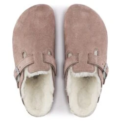 Birkenstock Boston Suede Leather/ Shearling -Sandal Stride Sales 1023281 top
