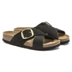 Birkenstock Siena Big Buckle Nubuck Leather -Sandal Stride Sales 1023376 pair