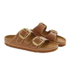 Birkenstock Arizona Big Buckle Embossed Natural Leather Cognac 15 Birkenstock Arizona Big Buckle Embossed Natural Leather Cognac -Sandal Stride Sales 1023766 6