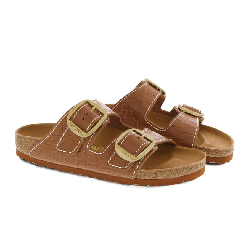 Birkenstock Arizona Big Buckle Embossed Natural Leather Cognac 8 Birkenstock Arizona Big Buckle Embossed Natural Leather Cognac - Image 8