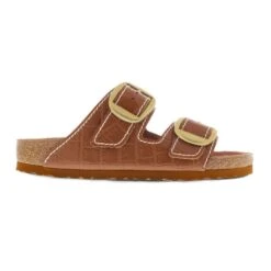 Birkenstock Arizona Big Buckle Embossed Natural Leather Cognac 12 Birkenstock Arizona Big Buckle Embossed Natural Leather Cognac -Sandal Stride Sales 1023766 side