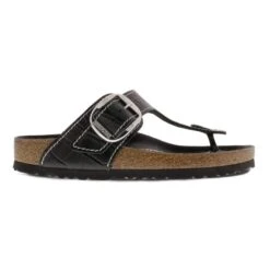 Birkenstock Gizeh Big Buckle Natural Leather Patent Black -Sandal Stride Sales 1023779 side