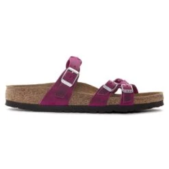 Birkenstock Franca Braid Oiled Leather Festival Fuchsia -Sandal Stride Sales 1023978 side