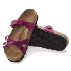 Birkenstock Franca Braid Oiled Leather Festival Fuchsia -Sandal Stride Sales 1023978 sole