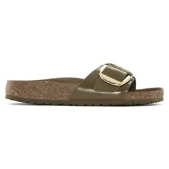Birkenstock Madrid Natural Leather Patent -Sandal Stride Sales 1024141 side