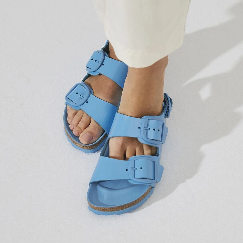 Birkenstock Milano Big Buckle Natural Leather Patent 10 Birkenstock Milano Big Buckle Natural Leather Patent - Image 10