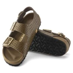 Birkenstock Milano Embossed Natural Leather -Sandal Stride Sales 1024258 sole