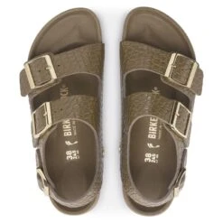 Birkenstock Milano Embossed Natural Leather -Sandal Stride Sales 1024258 top