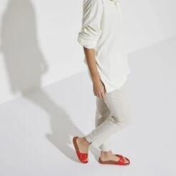 Birkenstock Madrid Big Buckle Natural Leather Patent -Sandal Stride Sales 1024272 f look f