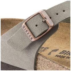 Birkenstock Gizeh Birko-Flor Nubuck Stone -Sandal Stride Sales 43393 detail 1