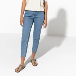 Birkenstock Gizeh Birko-Flor Nubuck Stone -Sandal Stride Sales 43393 f look f