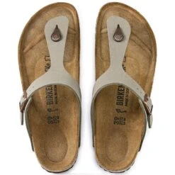 Birkenstock Gizeh Birko-Flor Nubuck Stone -Sandal Stride Sales 43393 top