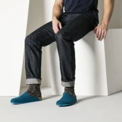 Birkenstock Amsterdam Wool Felt Petrol 12 Birkenstock Amsterdam Wool Felt Petrol -Sandal Stride Sales 559763 f look m