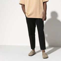 Birkenstock Boston Suede Leather -Sandal Stride Sales 560771 f look m